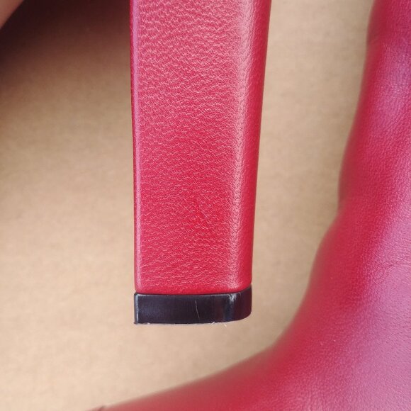 Agnona Italy soft red leather high heel ankle boots size 39 - Picture 13 of 16
